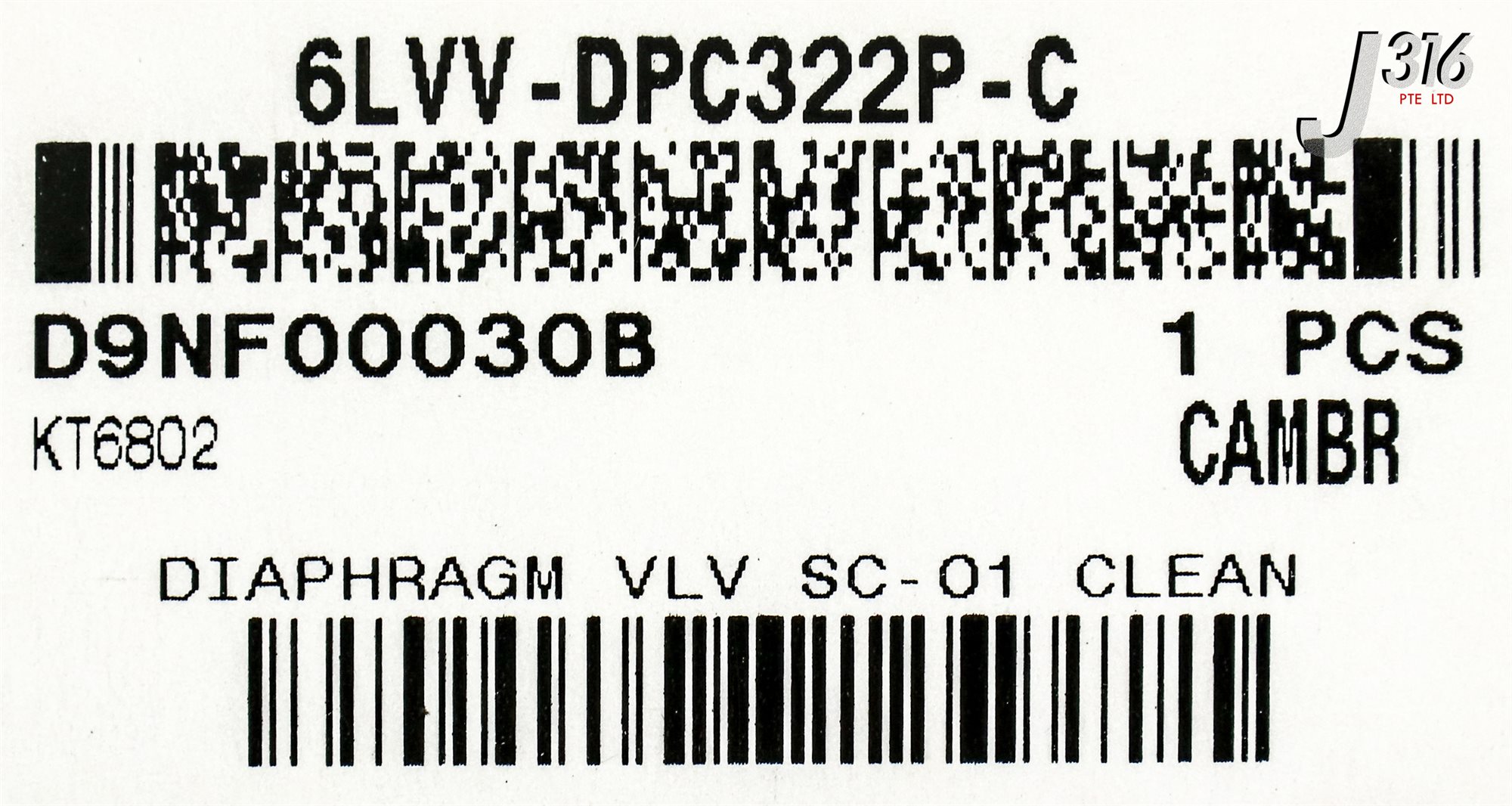 公式写真Ｅ 23857 SWAGELOK 3-WAY DIAPHRAGM VALVE (NEW) 6LVV-DPC322P-C | eBay